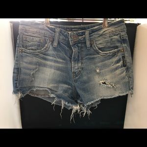 Silver Alko Distressed shorts size W25